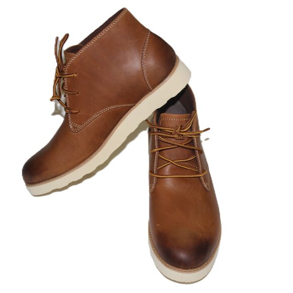 EASTLAND JACK PEANUT CHUKKA LEATHER BOOTS - Picture 3 of 5